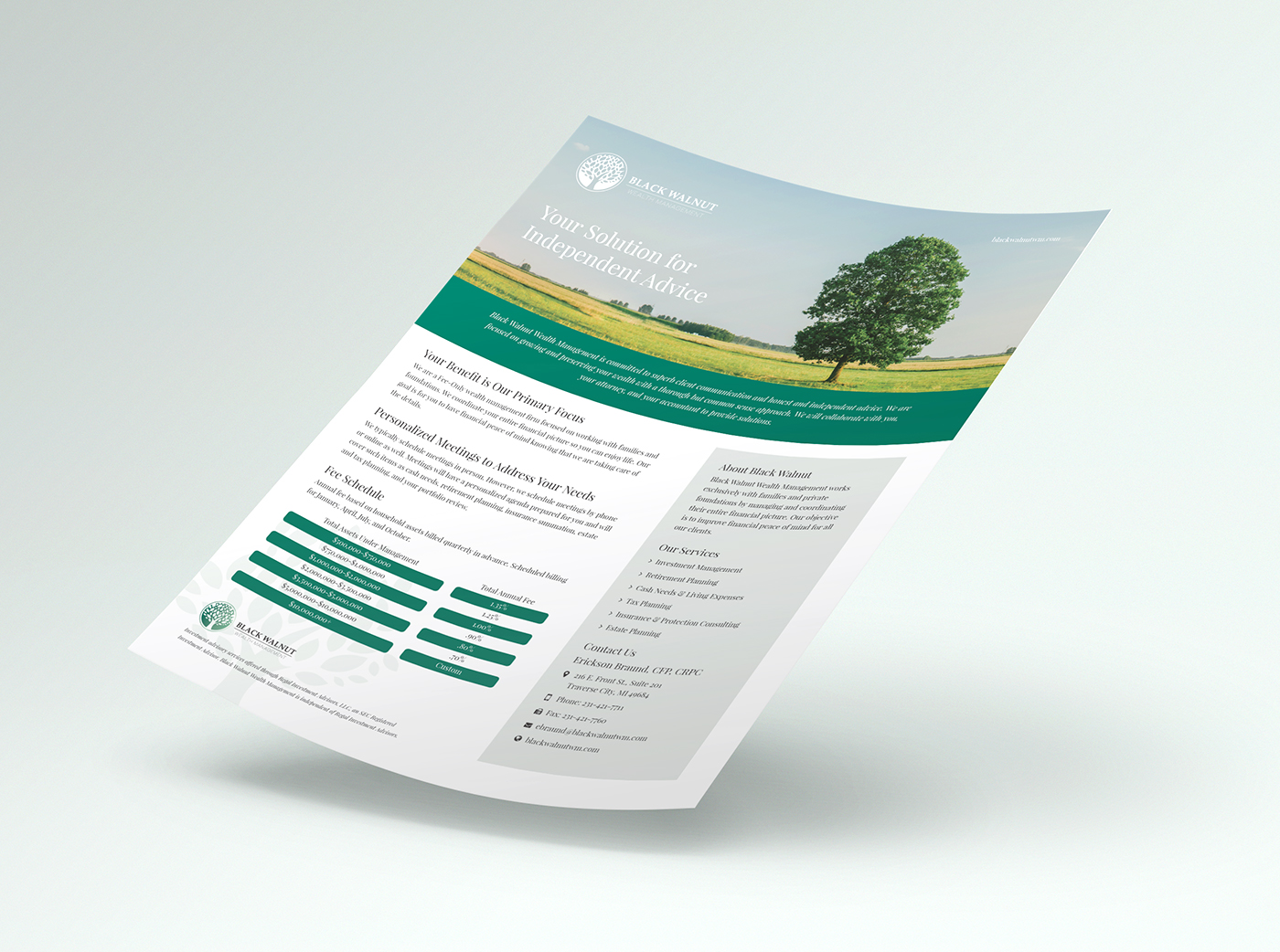 Black Walnut Sales Sheet