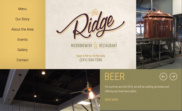the ridge responsive website restaurant