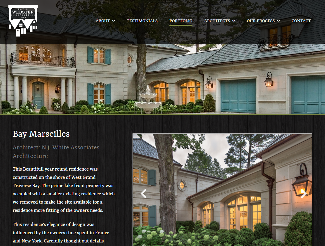 David Webster Construction Website